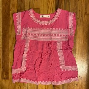 Impeccable Pig, Medium, Pink Embroidered Top